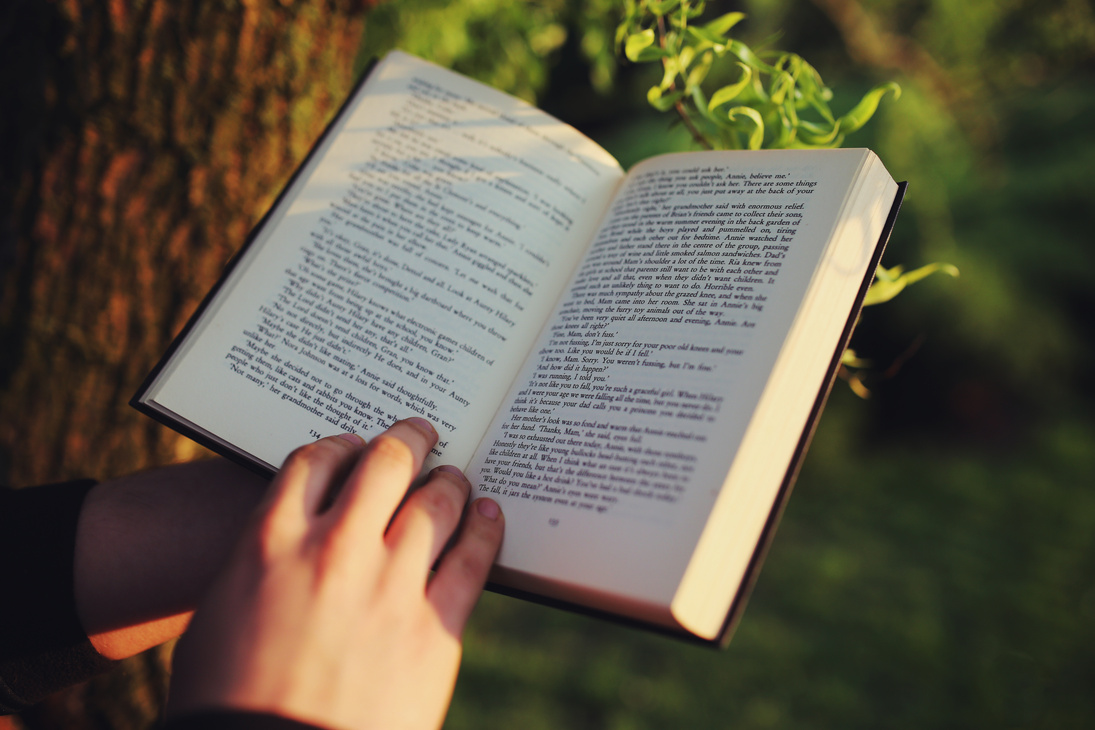 Reading outdoors